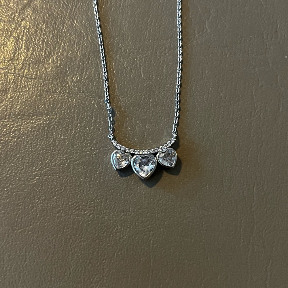 Charmed Aroma | Triple Heart Silver Necklace